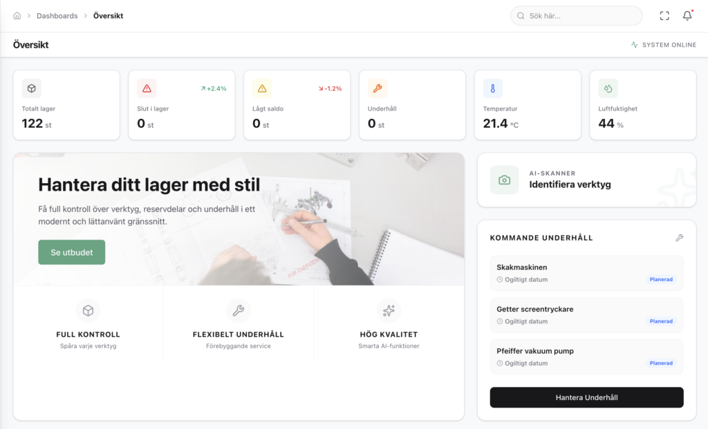 ai prototyp underhållssystem